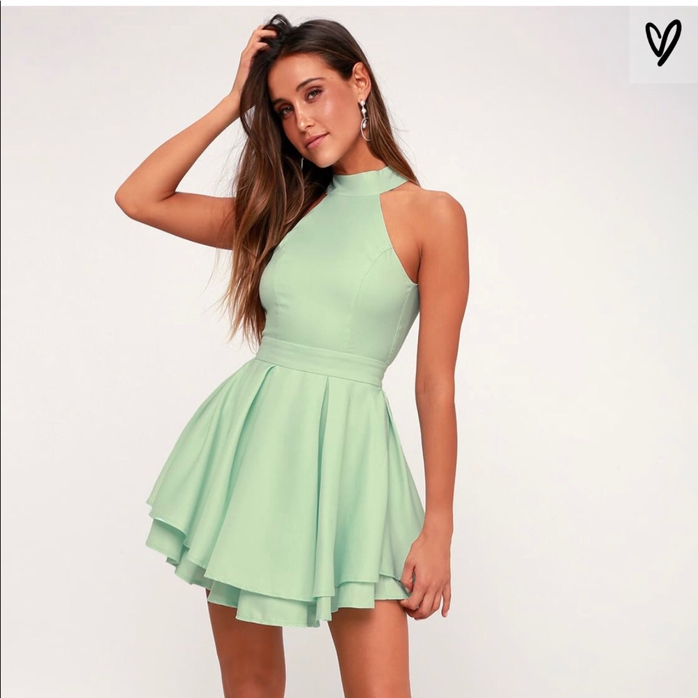 Mint green dress